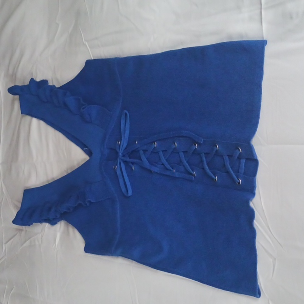 Express Sweater Tank Top Medium  Colbalt Blue